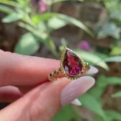 Tourmaline Lacrima Ring