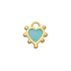 Turquoise Boho Heart Charm