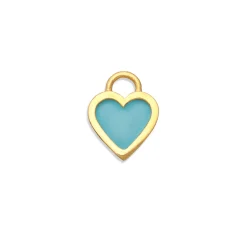 Turquoise Classic Heart Charm