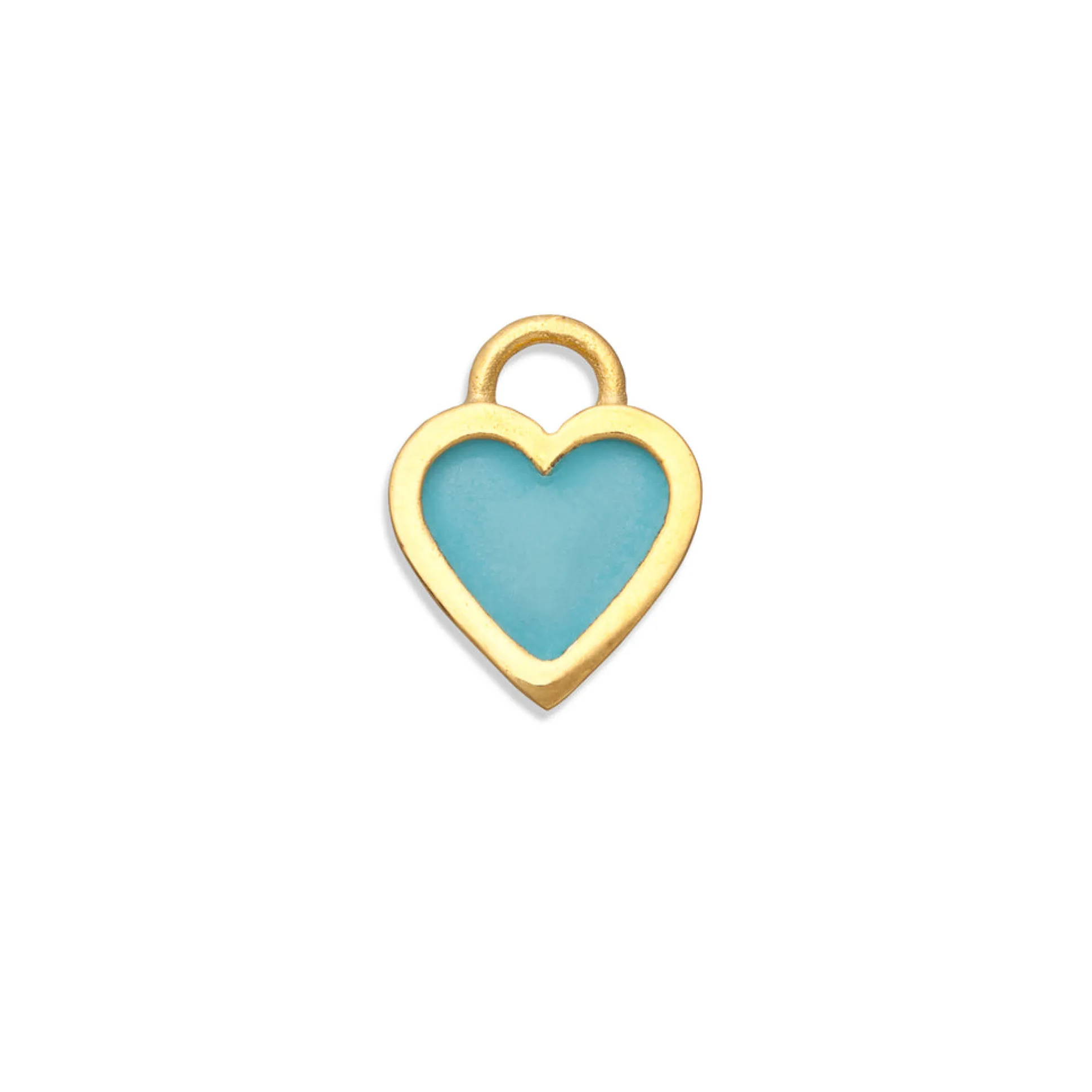 Turquoise Classic Heart Charm