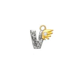 V With Diamond Charm