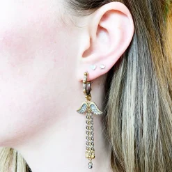Venetian Angel Hoop Earrings