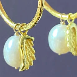 Venetian Pearl Hoop Earrings