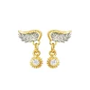 Venetian Wing & Gem Drop Earrings