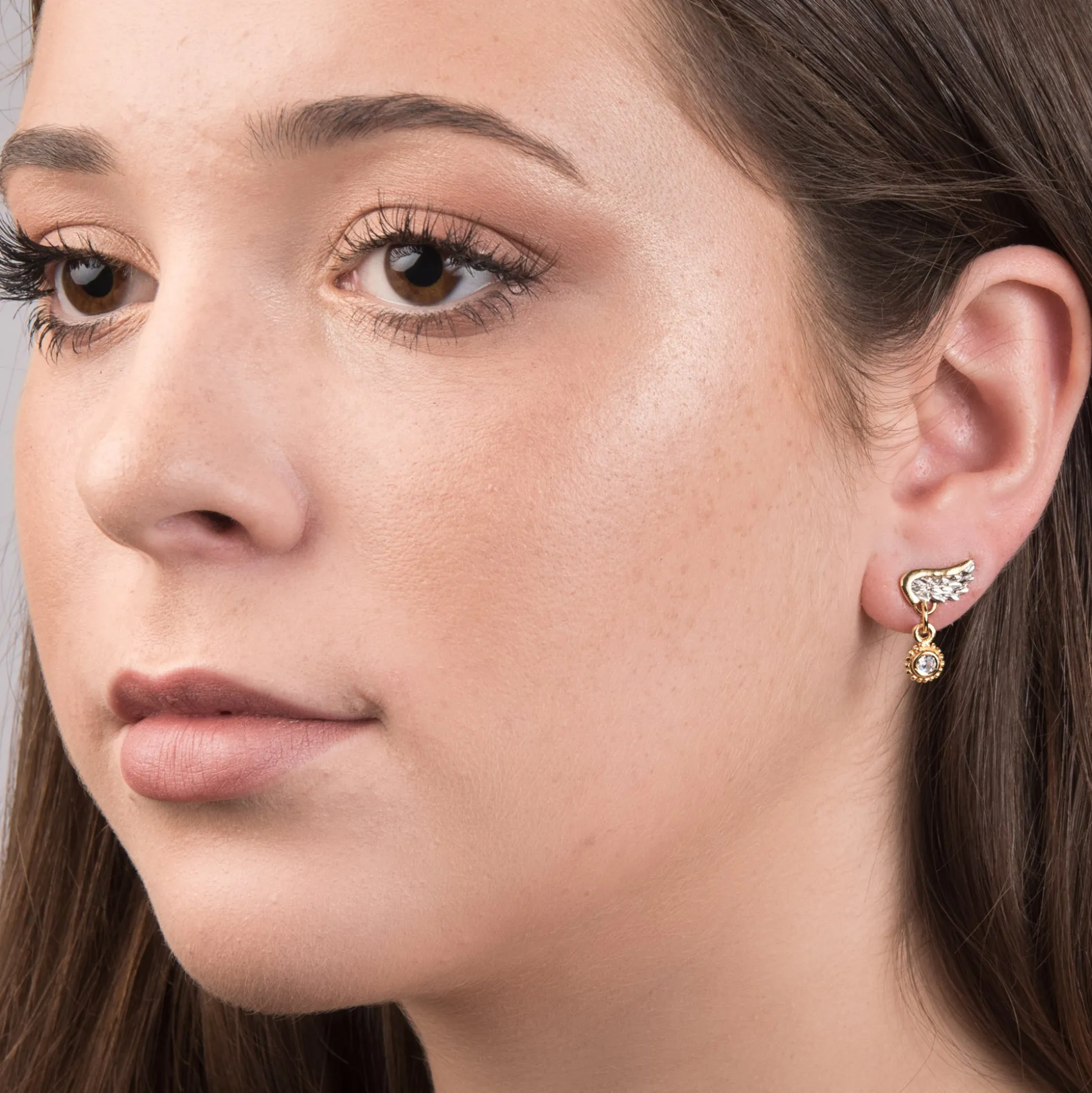Venetian Wing & Gem Drop Earrings