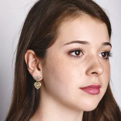 Vintage Heart Drop Earrings | Cult Classics | Sophie Harley London
