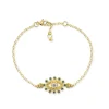 White & Blue Diamond Eye Amulet Bracelet