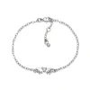 White Gold Classic Winged Heart Bracelet