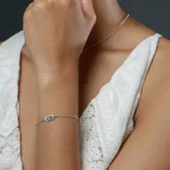 White Gold Venetian Wing Bracelet