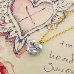 Winged Heart Diamond Love Locket