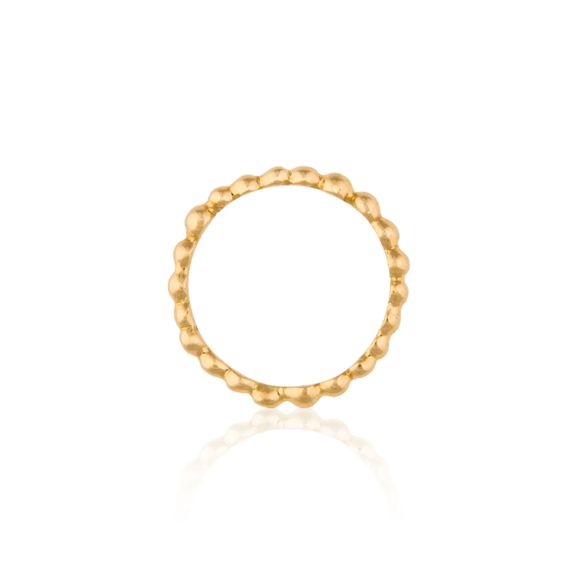 Yellow Gold Skinny Pebble Ring