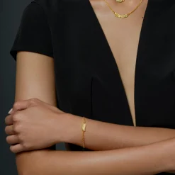Yellow Gold Venetian Wing Bracelet